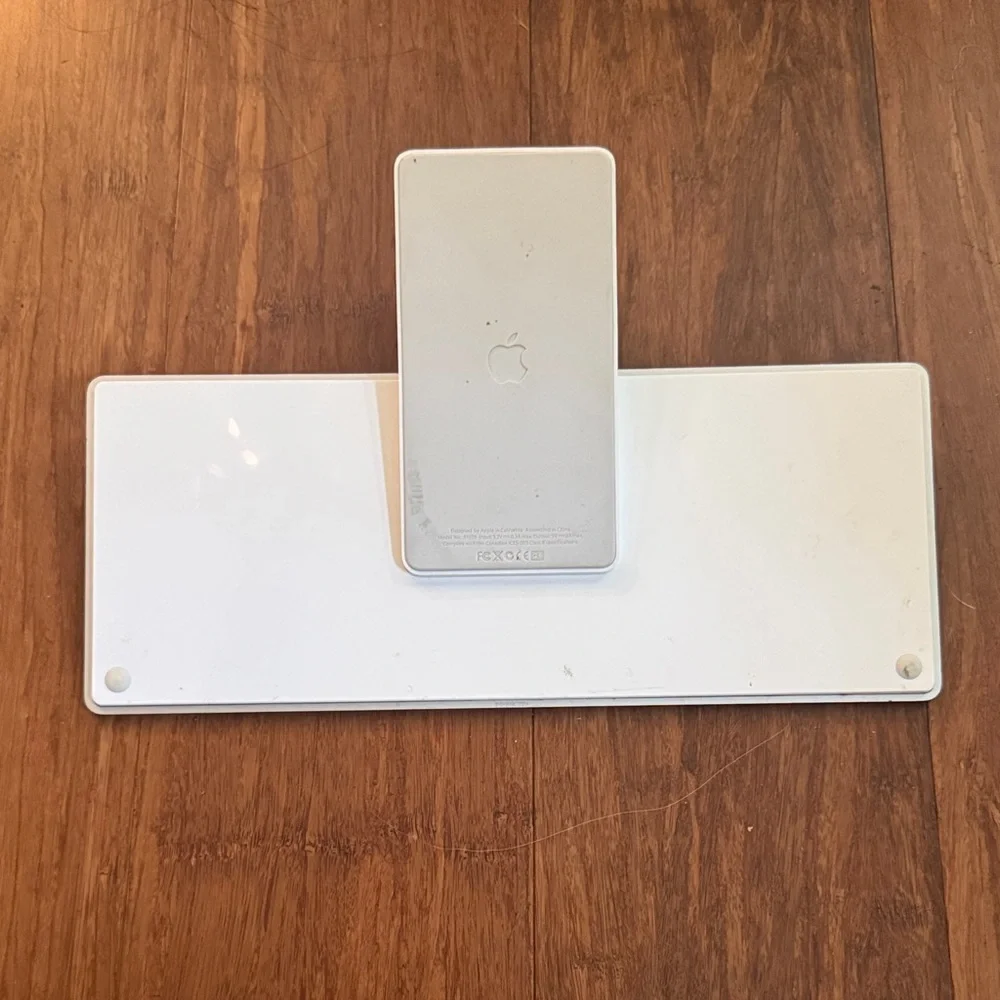 Apple iPad Keyboard Dock Wireless Tablet Stand White Desk Charging Station Tech